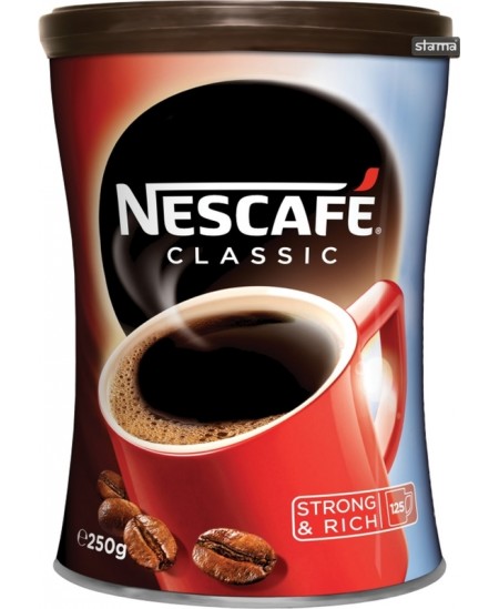 Šķīstošā kafija NESCAFE CLASSIC, bundžā, 250g.