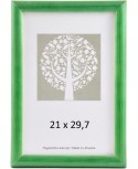 Rėmelis nuotraukoms, medinis, 21x30 cm (A4), žalias