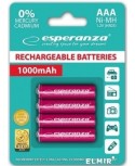 Įkraunami elementai ESPERANZA HR03 (AAA), 1000 mAh, 4 vnt.
