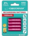 Uzlādējamas baterijas ESPERANZA HR03 (AAA), 1000 mAh, 4 gab.