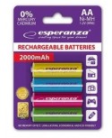 Įkraunami elementai ESPERANZA HR6 (AA), 2000 mAh, 2 vnt.