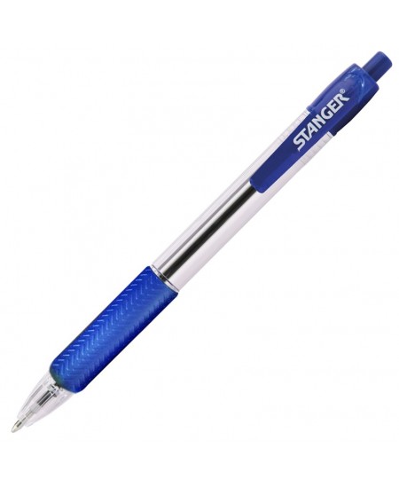 Automātiska lodīšu pildspalva STANGER Softgrip, 1 mm, zila