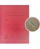 Kartona mape ar ātršuvēju un arhīva nosaukumu SM-LT, 300 mm, 300 g / m2, A4, sarkana