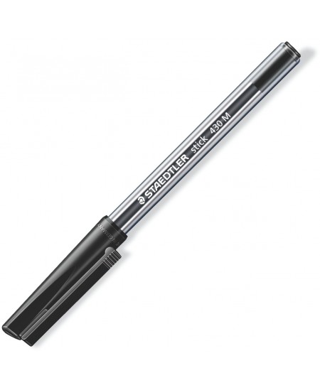 Lodīšu pildspalva STAEDTLER STICK DOCUMENT 430 M, 0.5 mm, melna