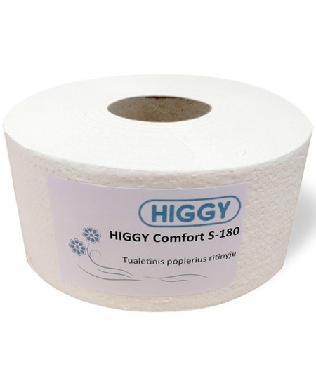 Tualetes papīrs ruļļos HIGGY Comfort S-180, 1 rullis