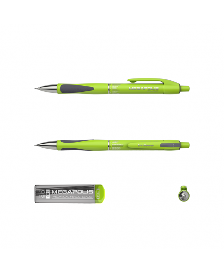 Automātisks zīmulis ERICH KRAUSE MEGAPOLIS ar grafīta pildījumu blisterī, gaiši zaļš korpuss, 0,7 mm