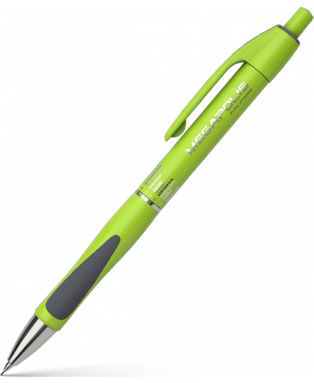 Automatinis pieštukas ERICH KRAUSE MEGAPOLIS su grafitų papildymu blisteryje, šviesiai žalias korpusas, 0,7 mm