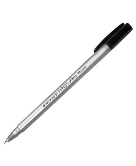Lodīšu pildspalva Dong-A Hexa Ball Point, 0.5 mm, melna