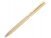 Pasukamas gelinis rašiklis GELLE, aukso spalvos korpusas, mėlynas