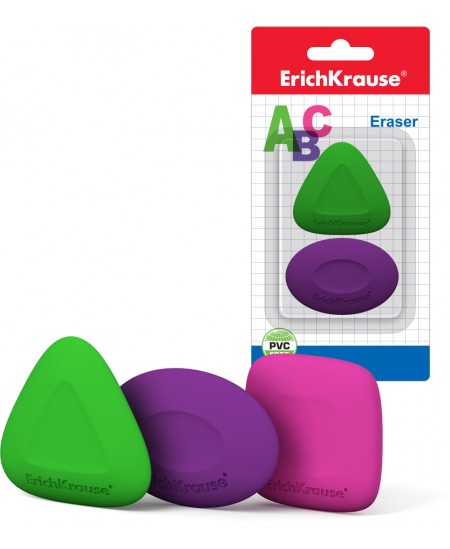 Ergonomiskās dzēšgumijas skolai ERICH KRAUSE ABC, 2 gab.