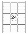 Etiķešu uzlīmes RILLPRINT 63,66x33,8 mm, A4, 24 uzlīmes vienā lapā, 100 lapas