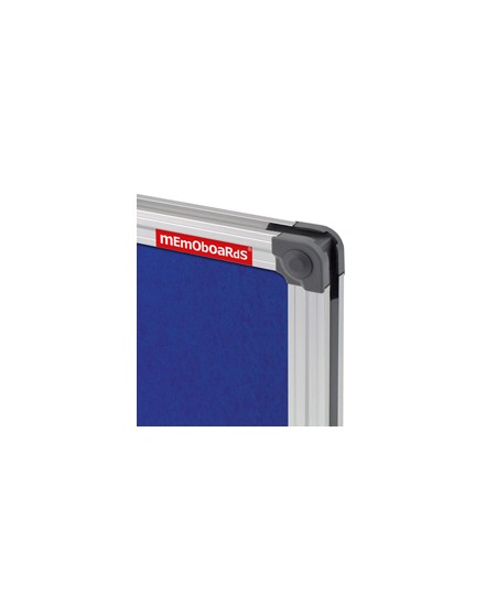 Tekstila tāfele MEMOBOARDS 180x120cm, alumīnija rāmis, zilā krāsā