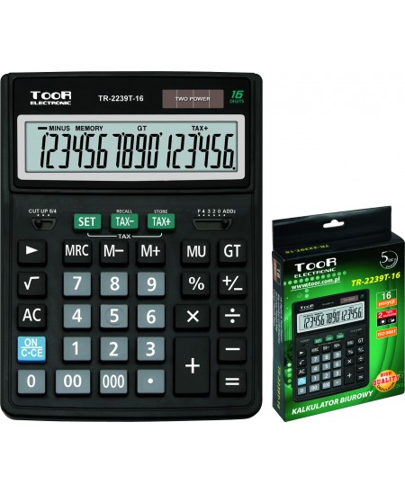 Kalkulators TOOR 2239T, 16 cipari