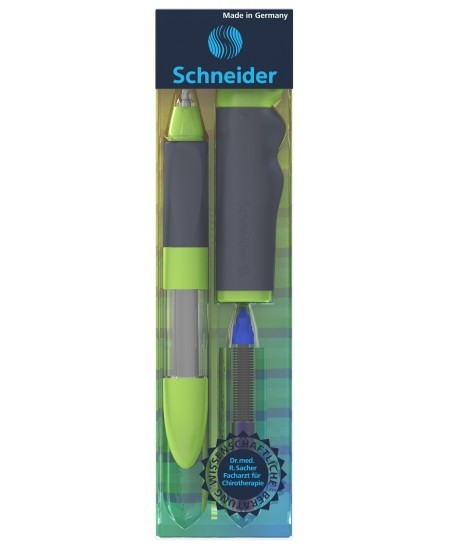 Pildspalva SCHNEIDER Base Senso, pelēkas/zaļas krāsas korpuss