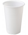 Vienreizlietojamās glāzes, 200 ml, baltas, 100 gab.