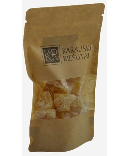 Cukuroti ingvera kubiņi Karališki riešutai, 100 g