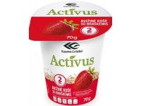 Avižinė košė ACTIVUS su braškėmis, 70 g
