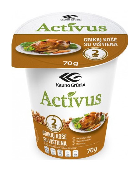 Griķu biezputra ACTIVUS ar vistu, 60 g