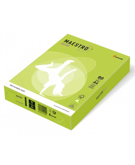 Krāsainais papīrs MAESTRO COLOR, 80 g/m2, A4, 500 lapas, dzeltenīgi zaļš (Lime Green)