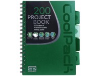 Sąsiuvinis su spirale COOLPACK, B5, 200 lapų, langeliais, žalias