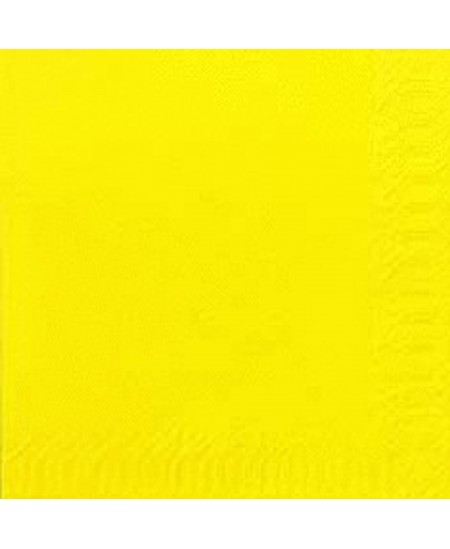 Stalo servetėlės LENEK, geltonos spalvos, 3 sluoksnių, 33x33 cm, 250 vnt.