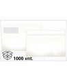 Aploksnes DL (E65), 110x220 mm, kreisajā puse lodziņš 30x90 mm, ar noplēšamu sloksni, 1000 gab.