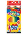 Krāsainie zīmuļi COLORINO, trīsstūrveida, 12 krāsas