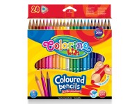 Spalvoti pieštukai COLORINO, tribriauniai, 24 spalvų