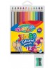 Krāsainie zīmuļi COLORINO ar asinātāju, apaļi, 12 krāsas