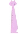 Bērnu lineāls FIORELLO, rozā kaķis, 15 cm