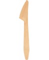 Ekoloģiski, koka, vienreizlietojamie naži, 16,5 cm, brūni, 100 gab.