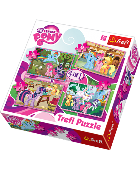 Puzļu komplekts TREFL „Mans mazais ponijs', 35+45+54+70