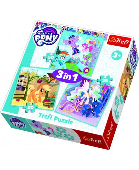 Puzļu komplekts TREFL „Mazie poniji“, 20+36+50