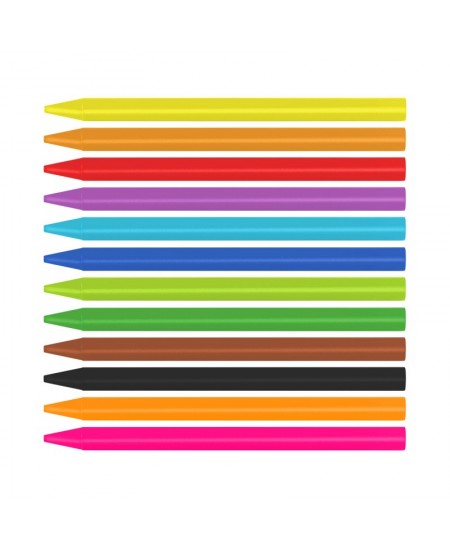 Plastmasas krāsainie krītiņi MILAN, 12 krāsas