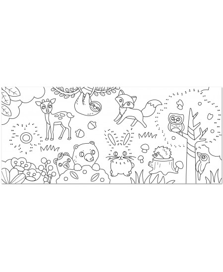 Līpstošs krāsojamais rullītis STICK´N Meža dzīvnieki, 31cm x 35m