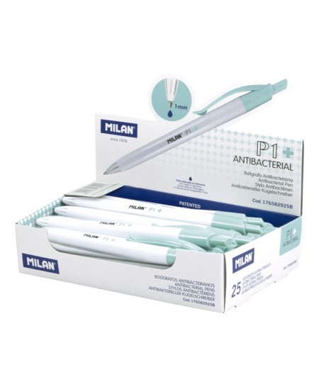 Pildspalva MILAN P1 ANTIBACTERIAL, 1 mm, zila