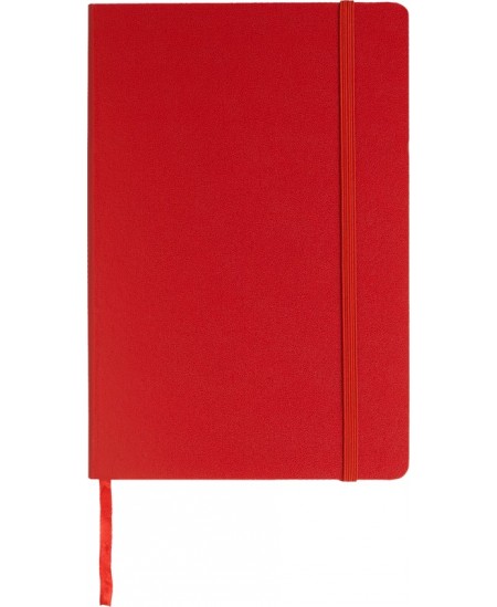 Piezīmju grāmatiņa JOURNAL BOOKS ar gumiju, A5, līniju, sarkana