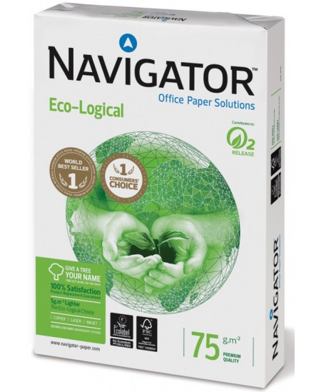 Popierius NAVIGATOR Eco-Logical, 75 g/m2, A4, 500 lapų