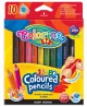 Krāsainie zīmuļi COLORINO JUMBO, trīsstūrveida, 10 krāsas