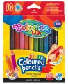 Krāsainie zīmuļi COLORINO JUMBO, trīsstūrveida, 10 krāsas