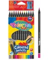 Krāsainie zīmuļi COLORINO, melna koka, 12 krāsas
