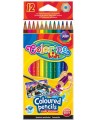 Krāsainie zīmuļi COLORINO, akvareļu ar otu, 12 krāsas