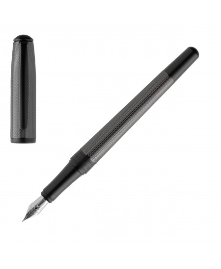 Pildspalva ar spalvu Hugo Boss, pelēka - melna