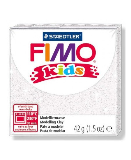 Polimerinis molis vaikams FIMO, blizgios baltos spalvos, 42 g