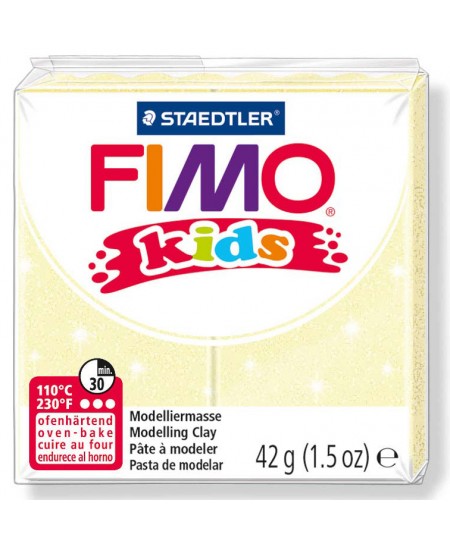 Polimerinis molis vaikams FIMO, perlamutrinės geltonos spalvos, 42 g