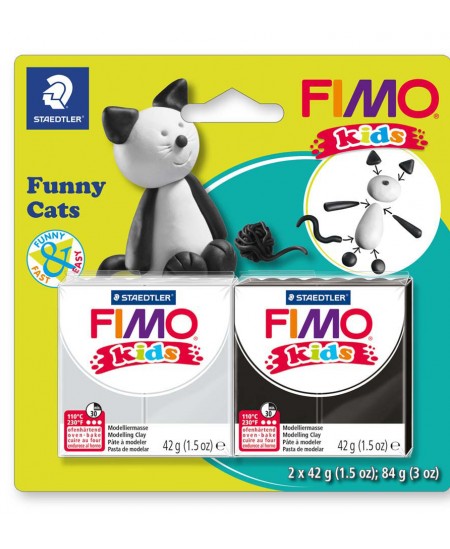 Polimerinio molio kūrybinis rinkinys vaikams FIMO "Katinas"