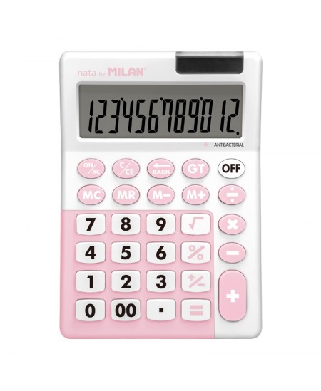 Kalkulators MILAN, 12 ciparu, antibakteriāls, dažādas pasteļkrāsas