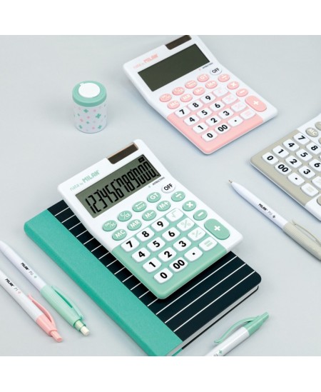 Kalkulators MILAN, 12 ciparu, antibakteriāls, dažādas pasteļkrāsas
