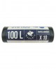 Atkritumu maisi SKUBIS STRONG, 100 litri, rullī 10 gab., 30 µm, melnā krāsā.
