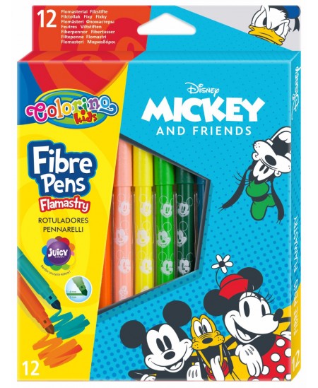 Flomāsteri COLORINO Disney Mickey, 12 krāsas
